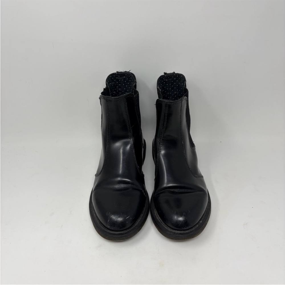 Dr Martens Floral Patent Black Leather Boots Size 6 Women’s - Picture 3 of 14